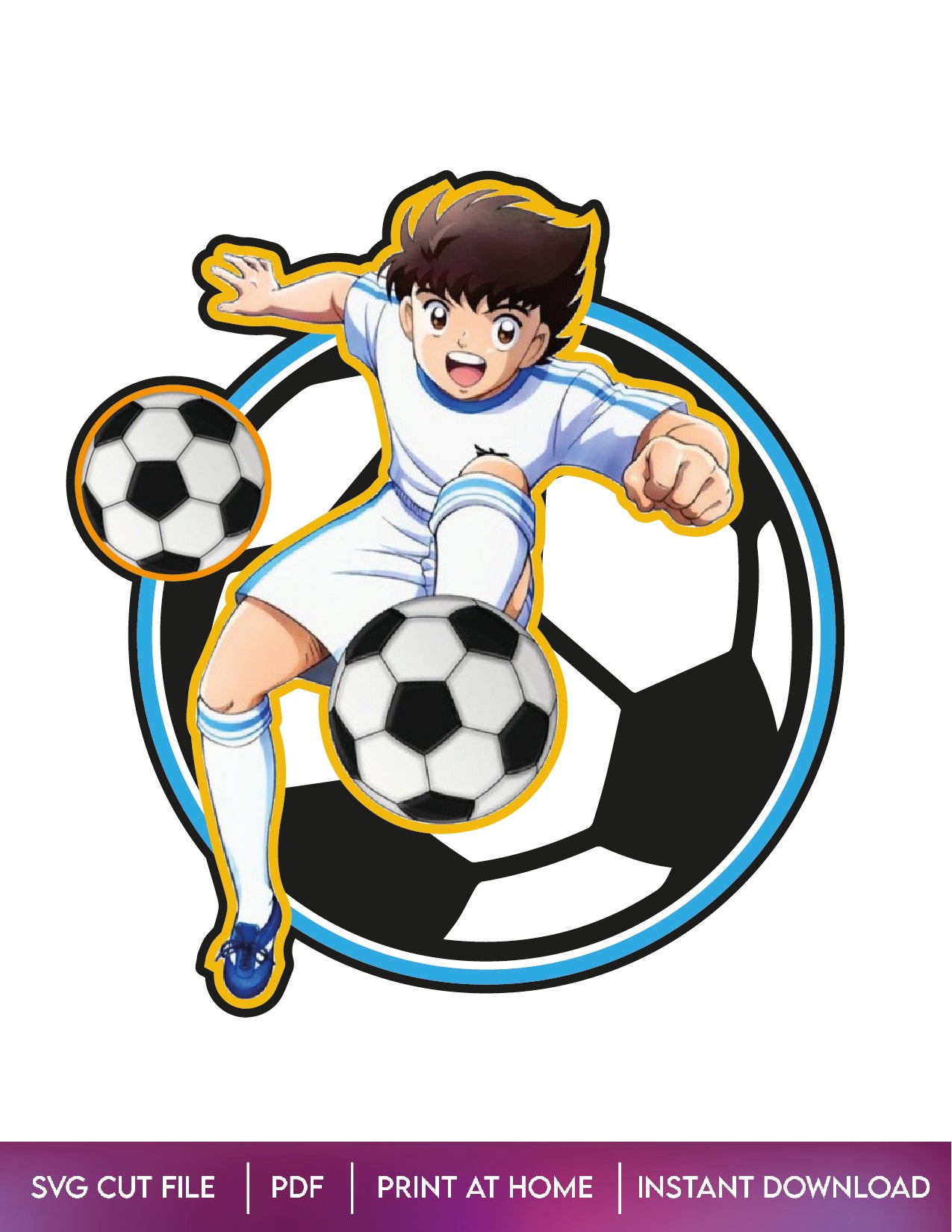 Captain Tsubasa Cake topper Design