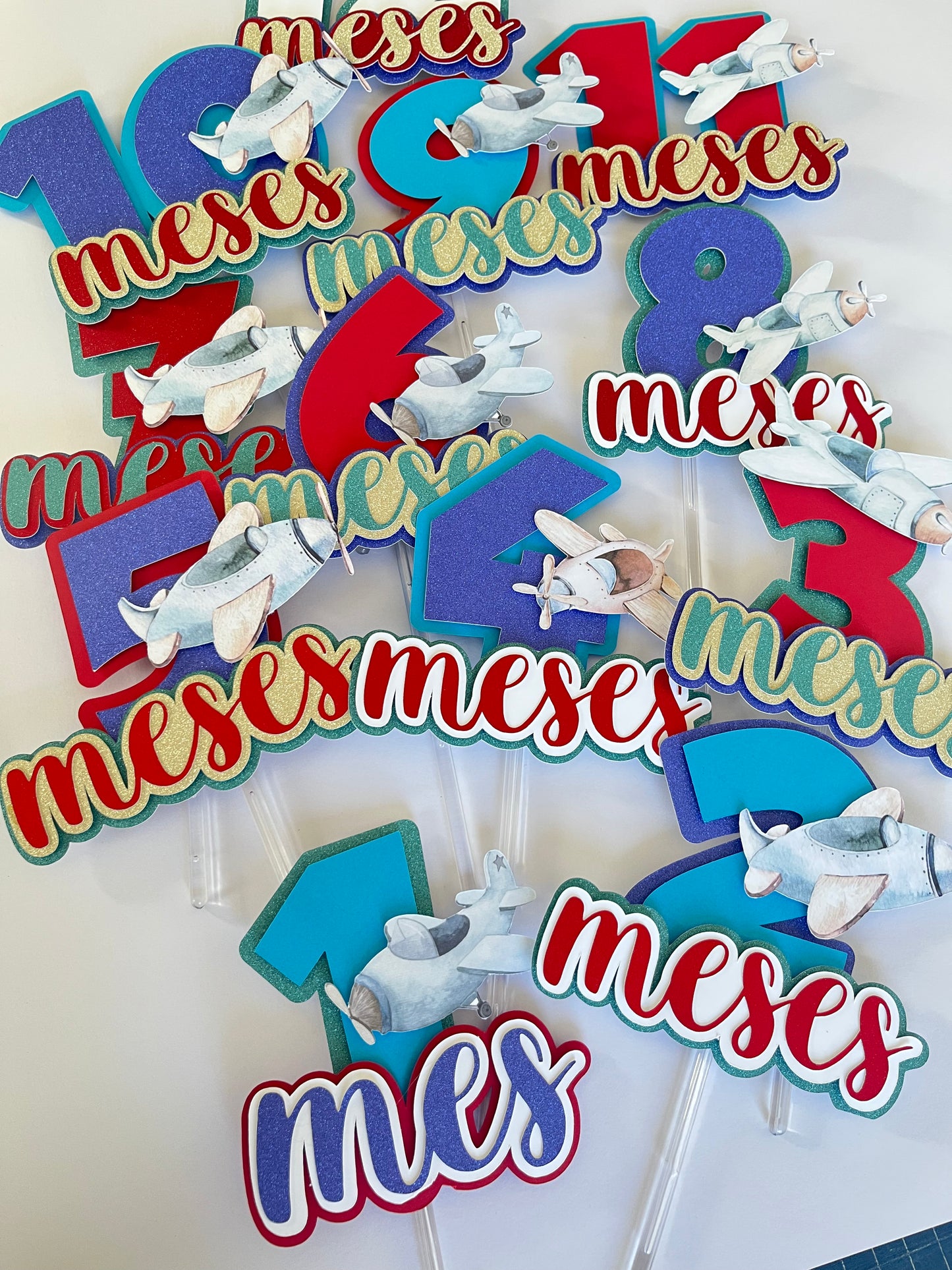 Set de 12 cake toppers