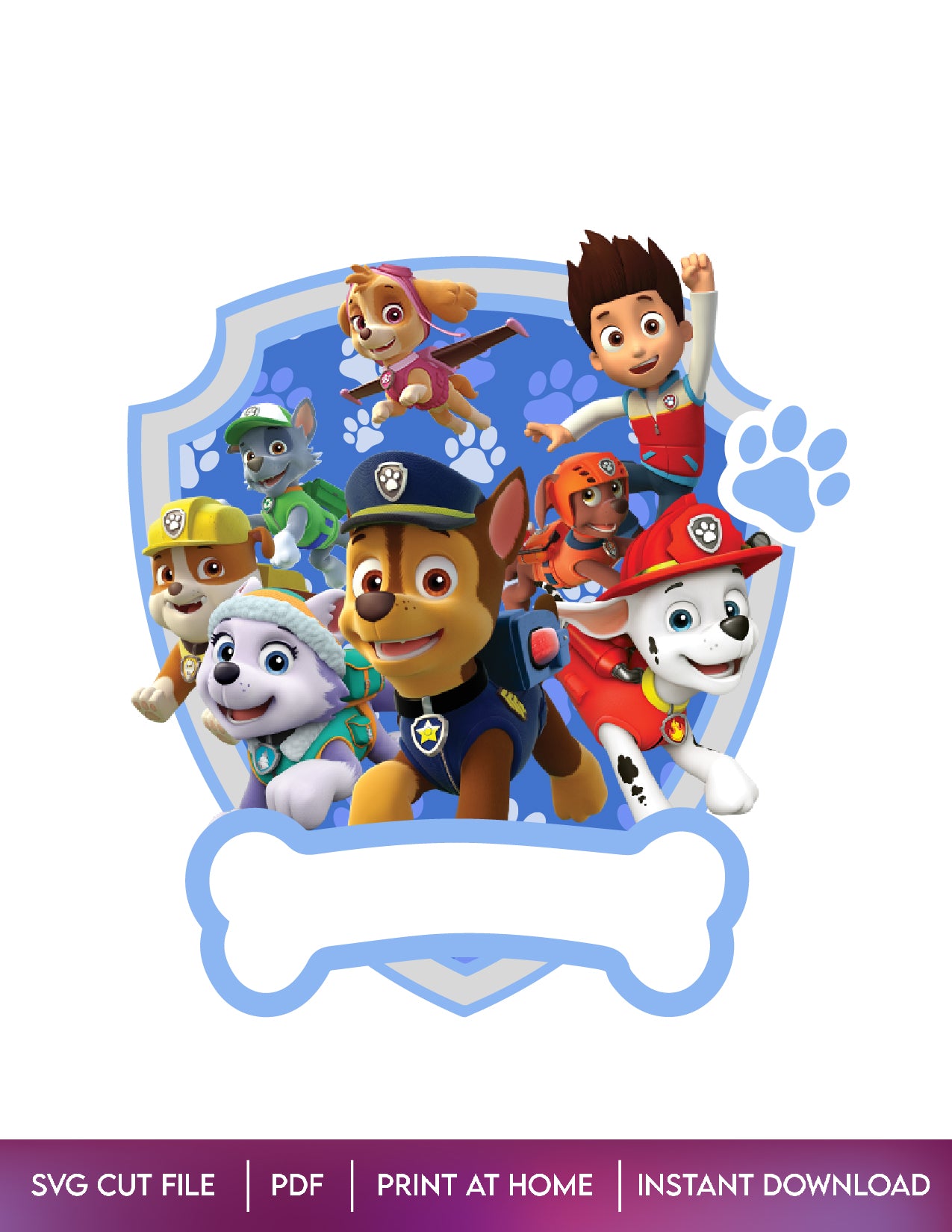 Paw Patrol Cake Topper Design