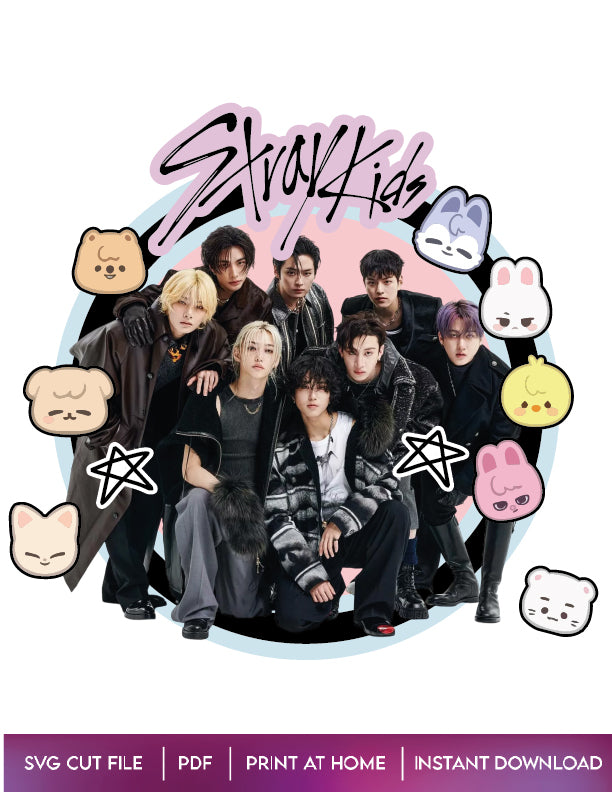 Stray Kidz Cake Topper Design