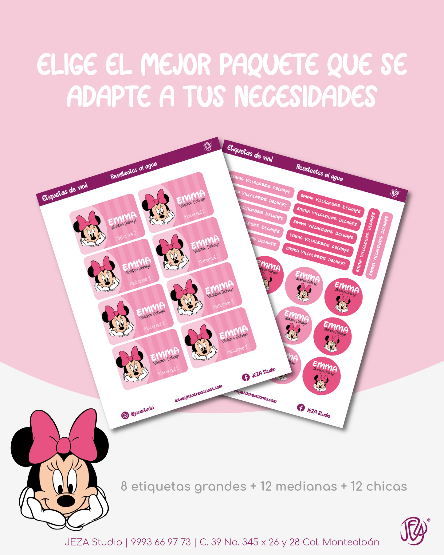 Paquete 3 Etiquetas escolares