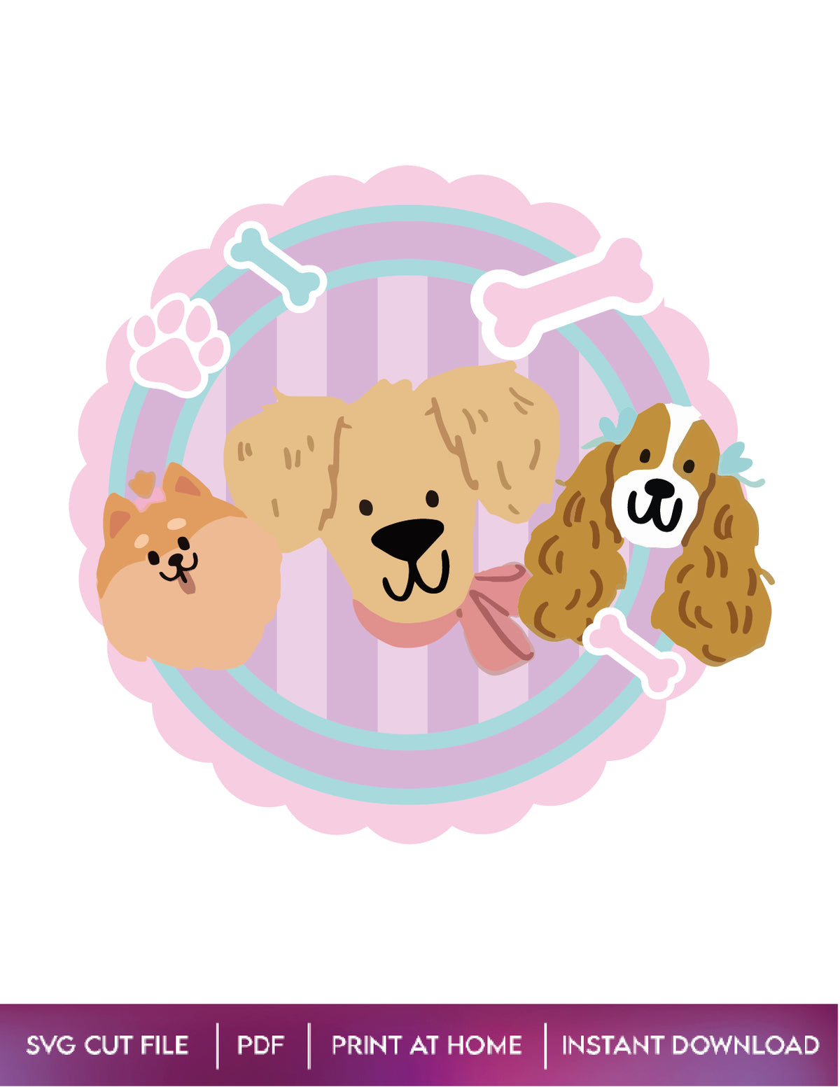 Perritos Cake Topper Design