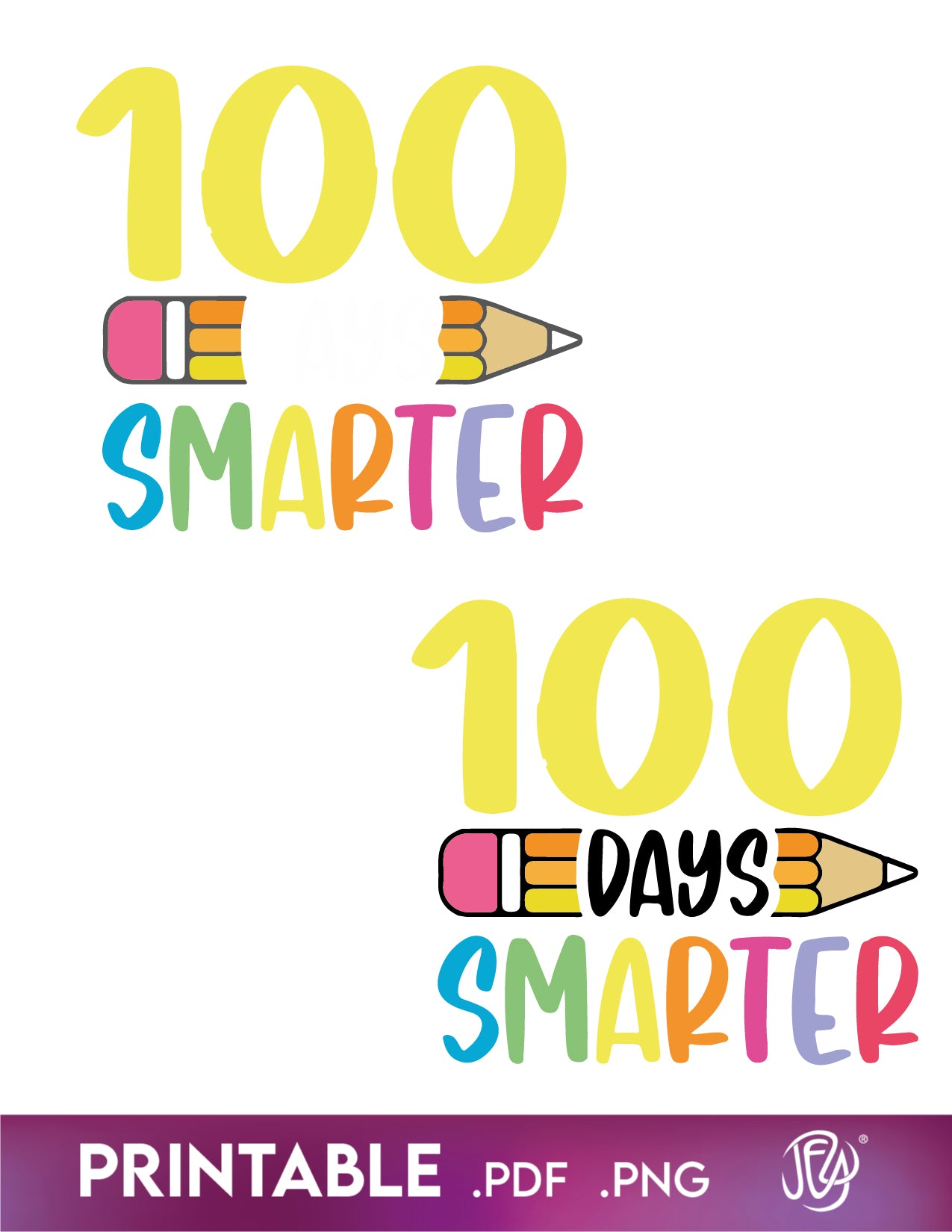 100 Days smarter T shirt Design