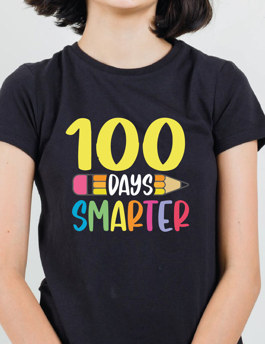 100 Days smarter T shirt Design