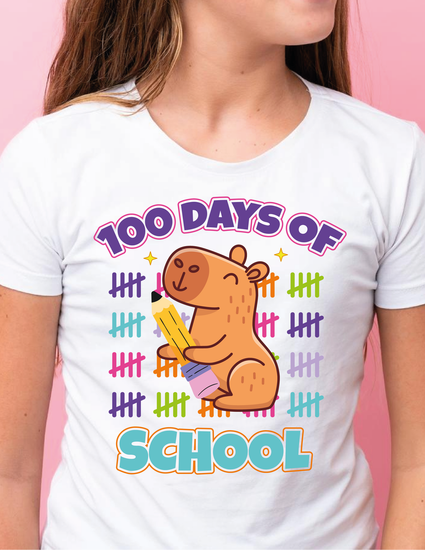 100 Days Capybara T shirt Design