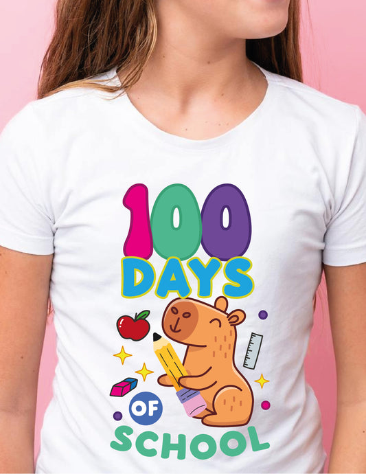 100 Days smarter Capybara 2 T shirt Design