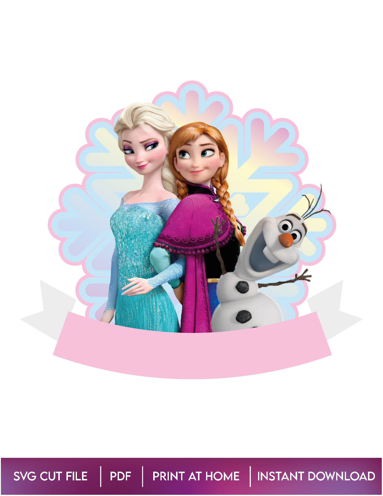 Frozen Cake Topper Design