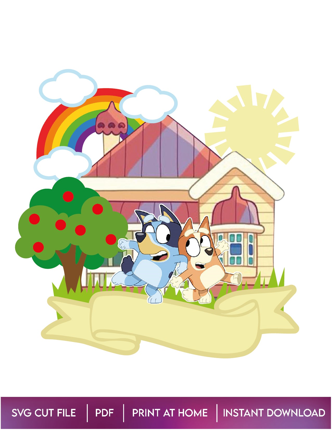 Blue Dog House Cake Topper Design