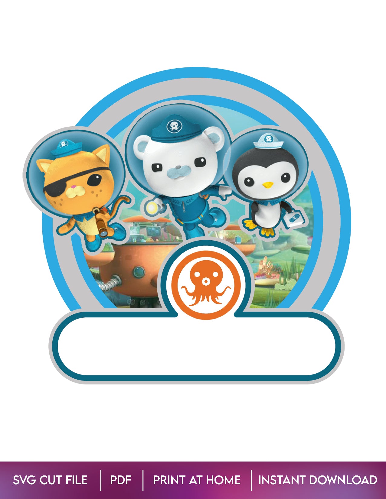 Octonauts Cake Topper Design