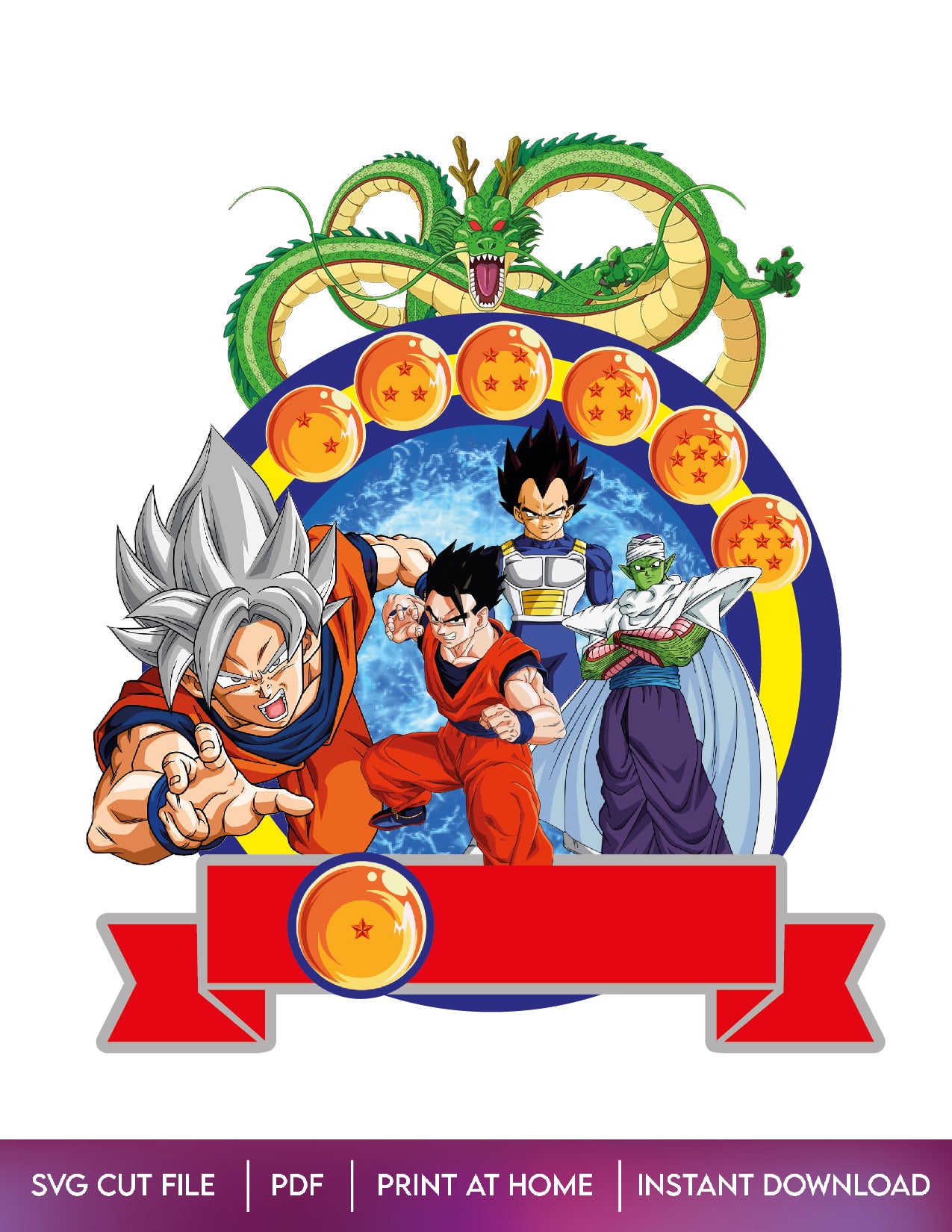 Dragon Ball Cake Topper Design