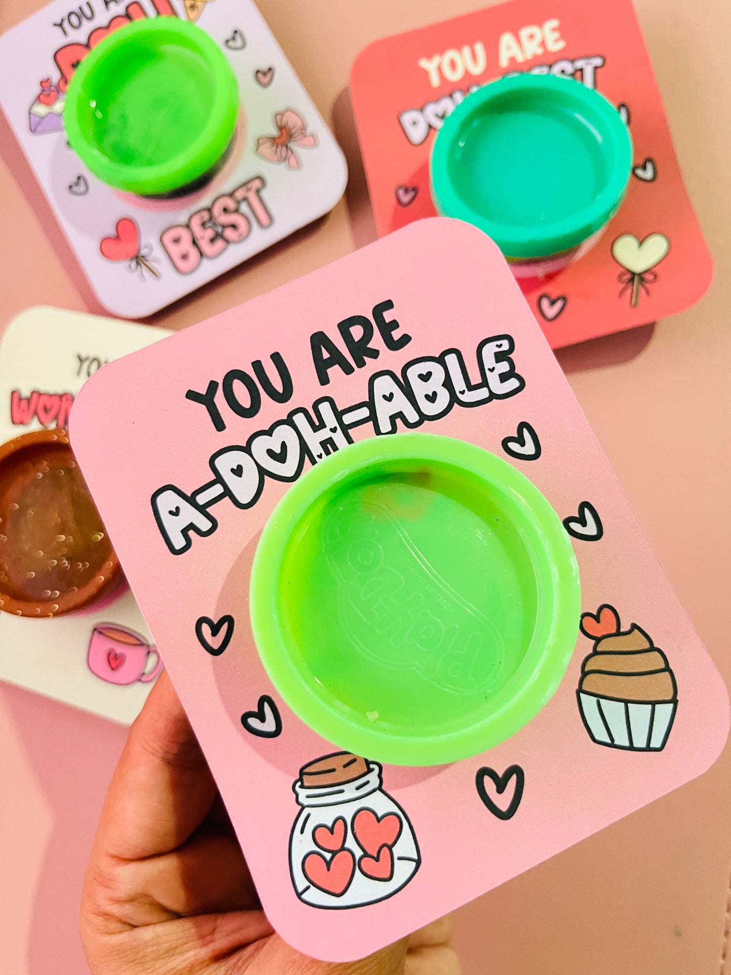 Plantilla imprimible Play-Doh San Valentín
