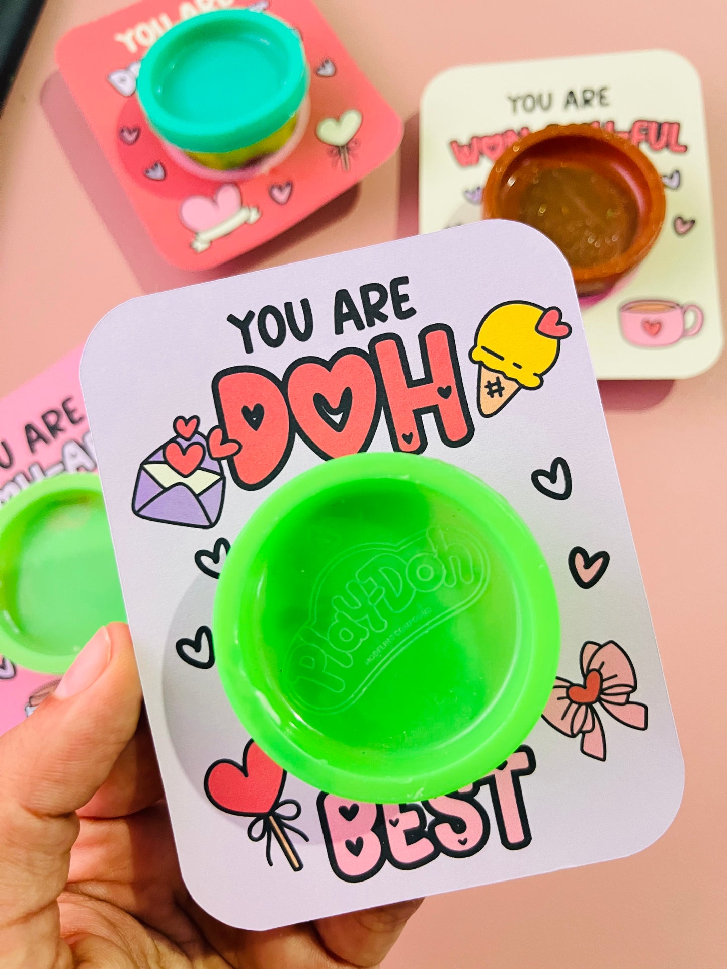 Plantilla imprimible Play-Doh San Valentín