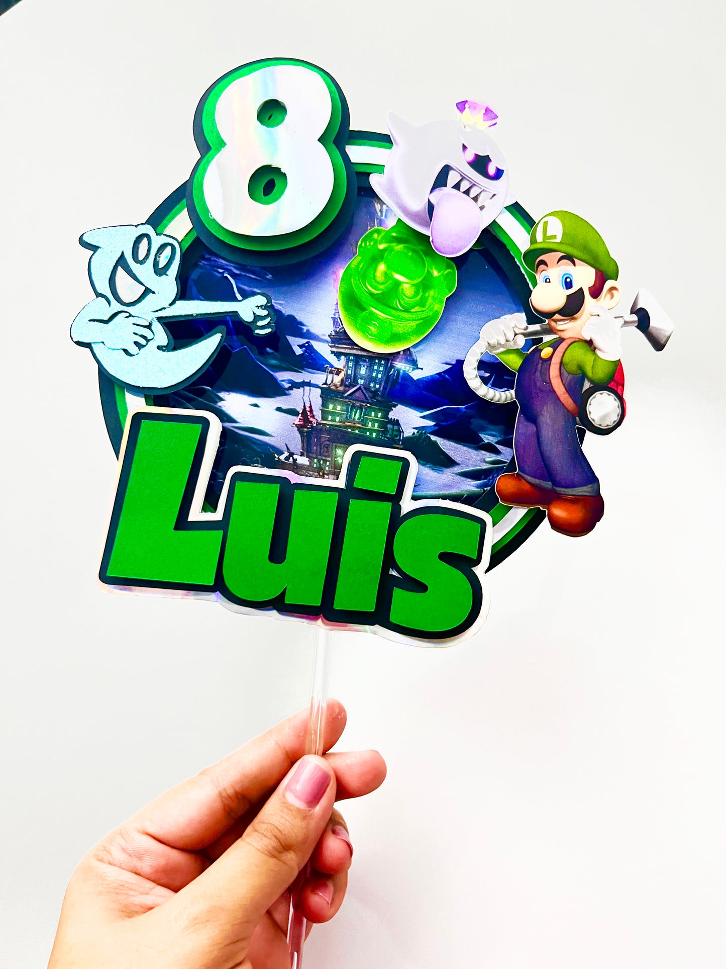 Luigis Mansion Cake topper Design