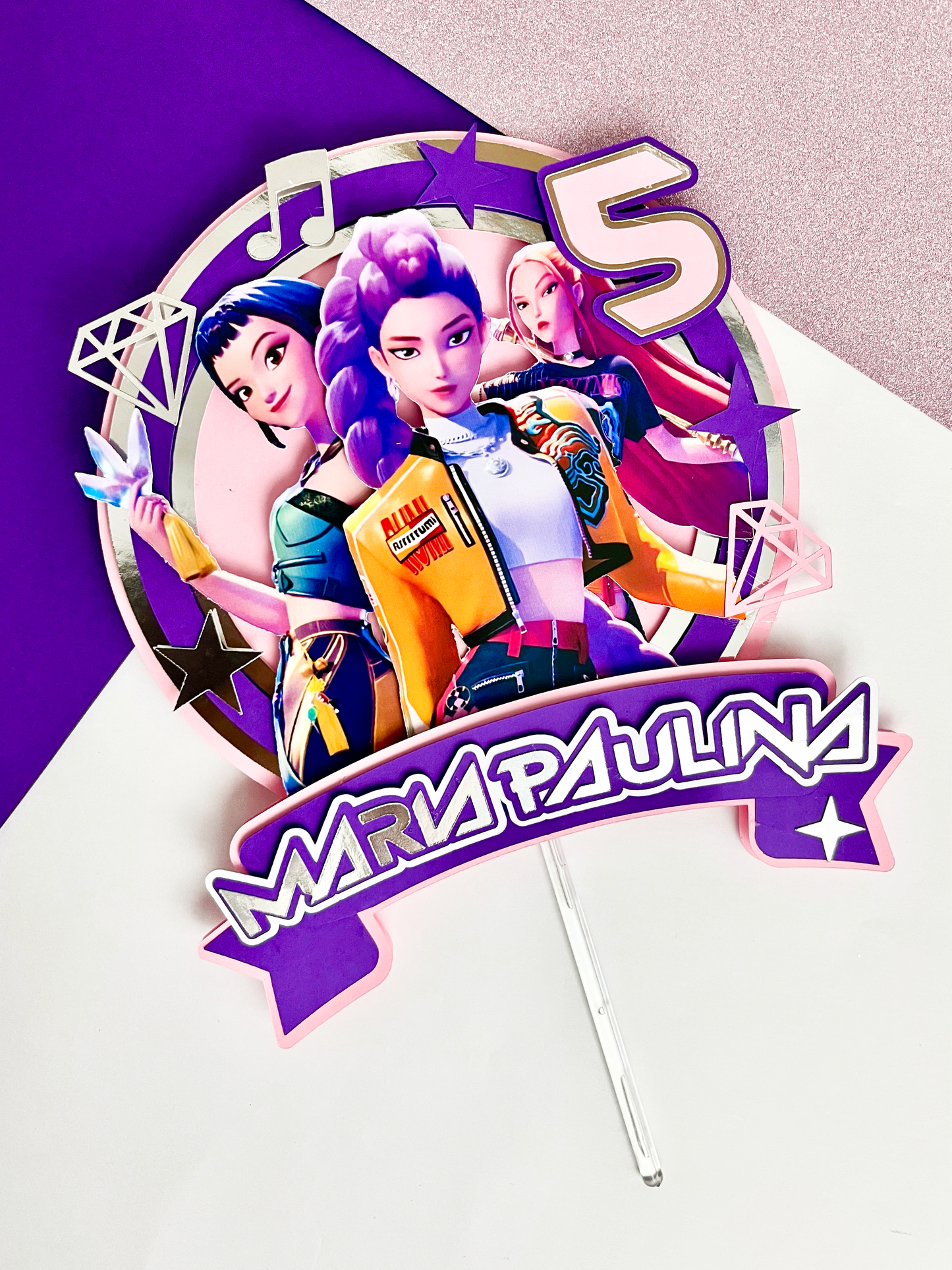 Huntrix Cake Topper Design