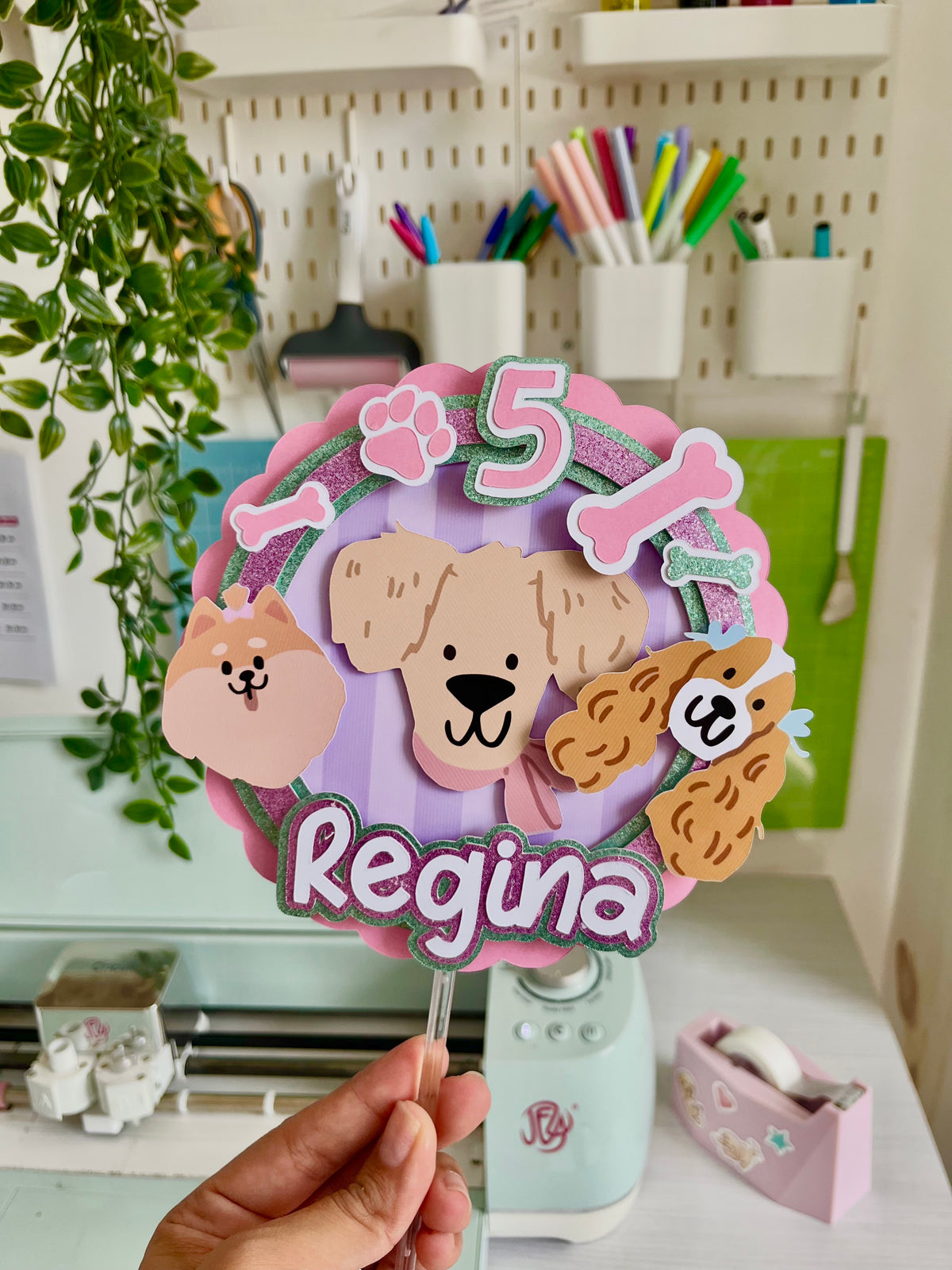 Perritos Cake Topper Design