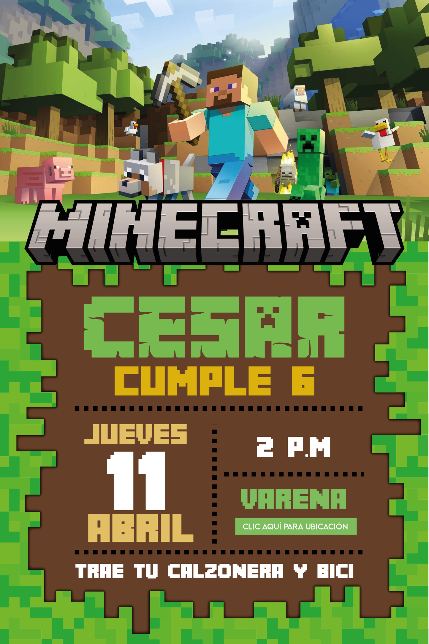 Minecraft invitation