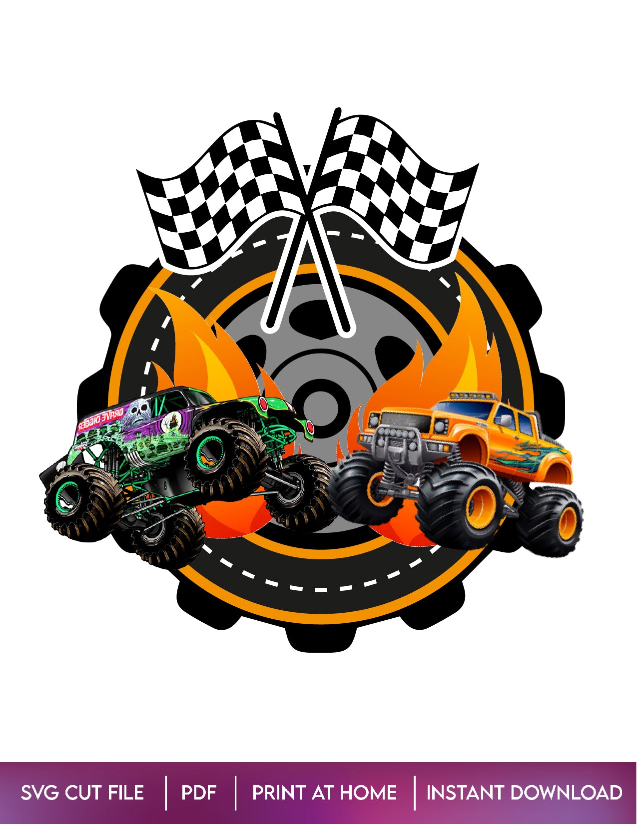 Monster Truck Cake Topper Design