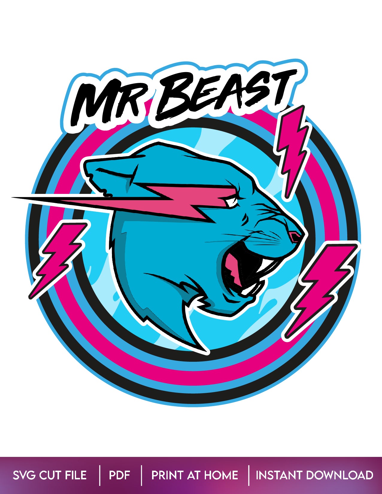 Mr Beast Cake Topper Design