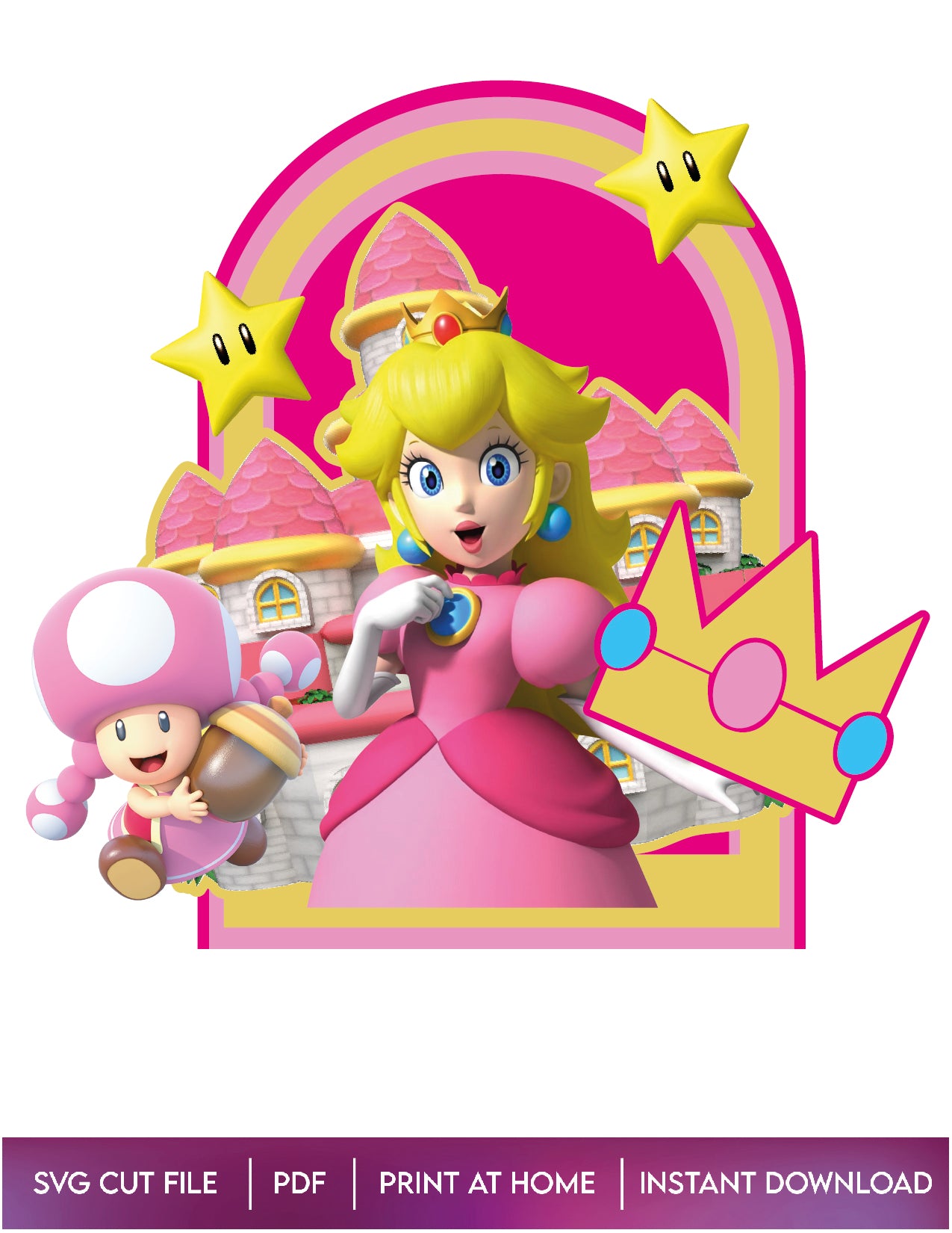 Peach Cake Topper Design