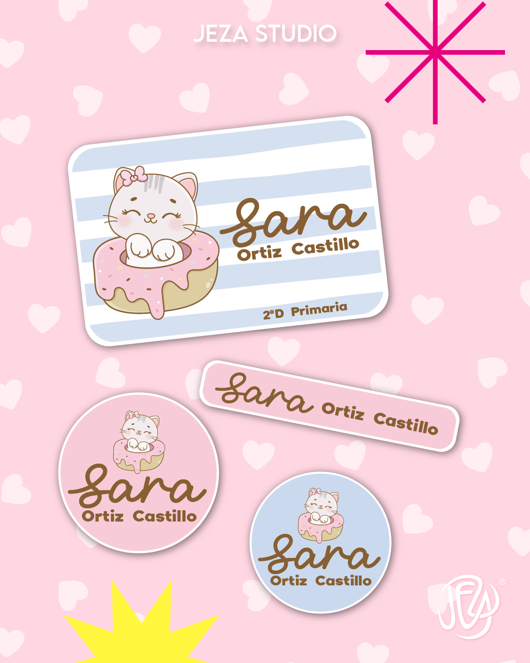 Diseño de etiquetas escolares