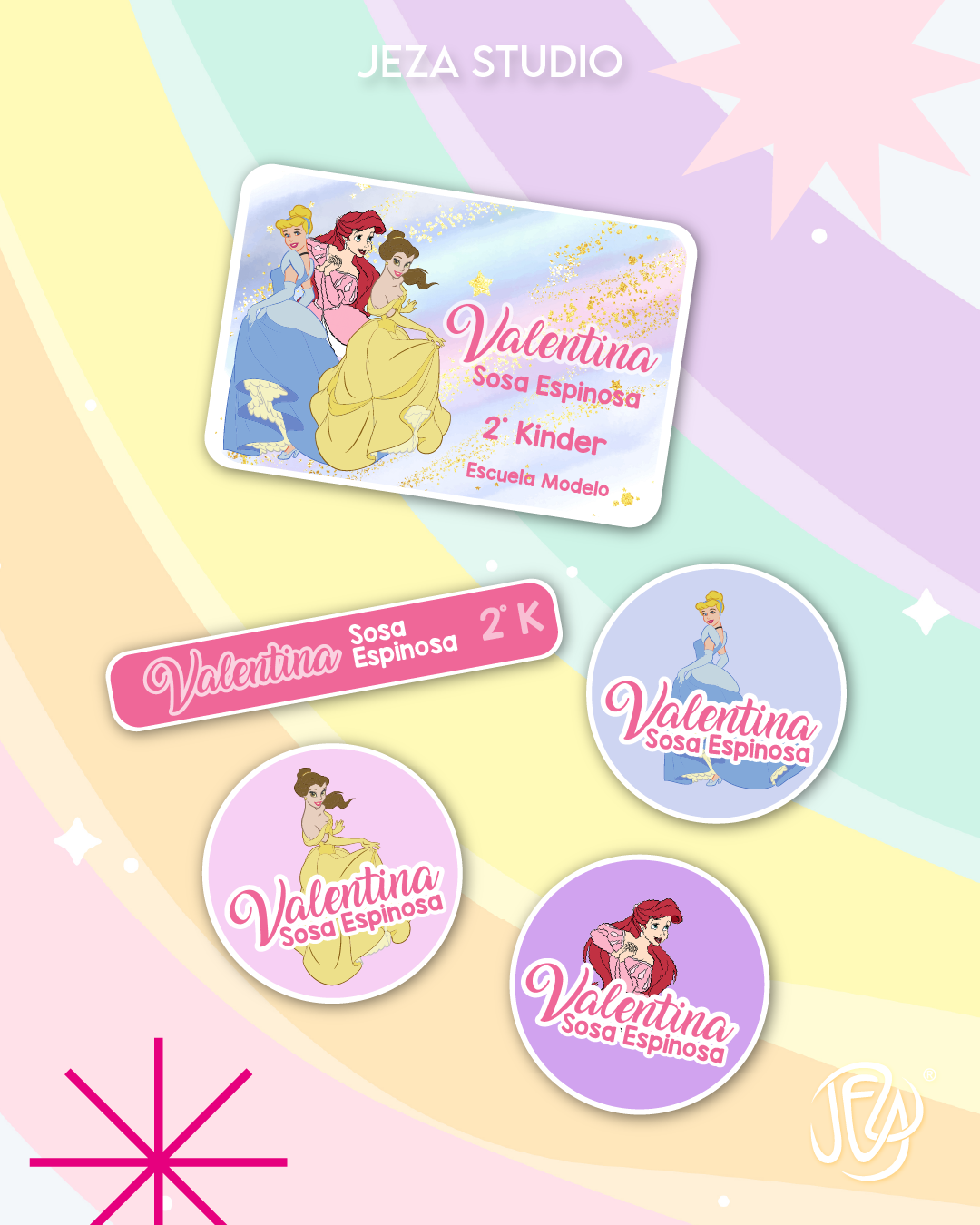 Diseño de etiquetas escolares