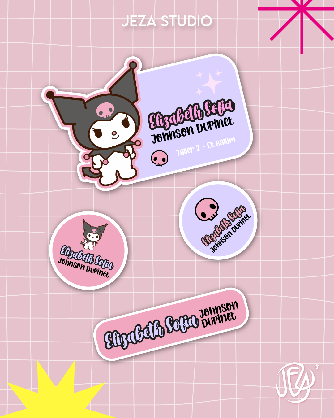 Diseño de etiquetas escolares