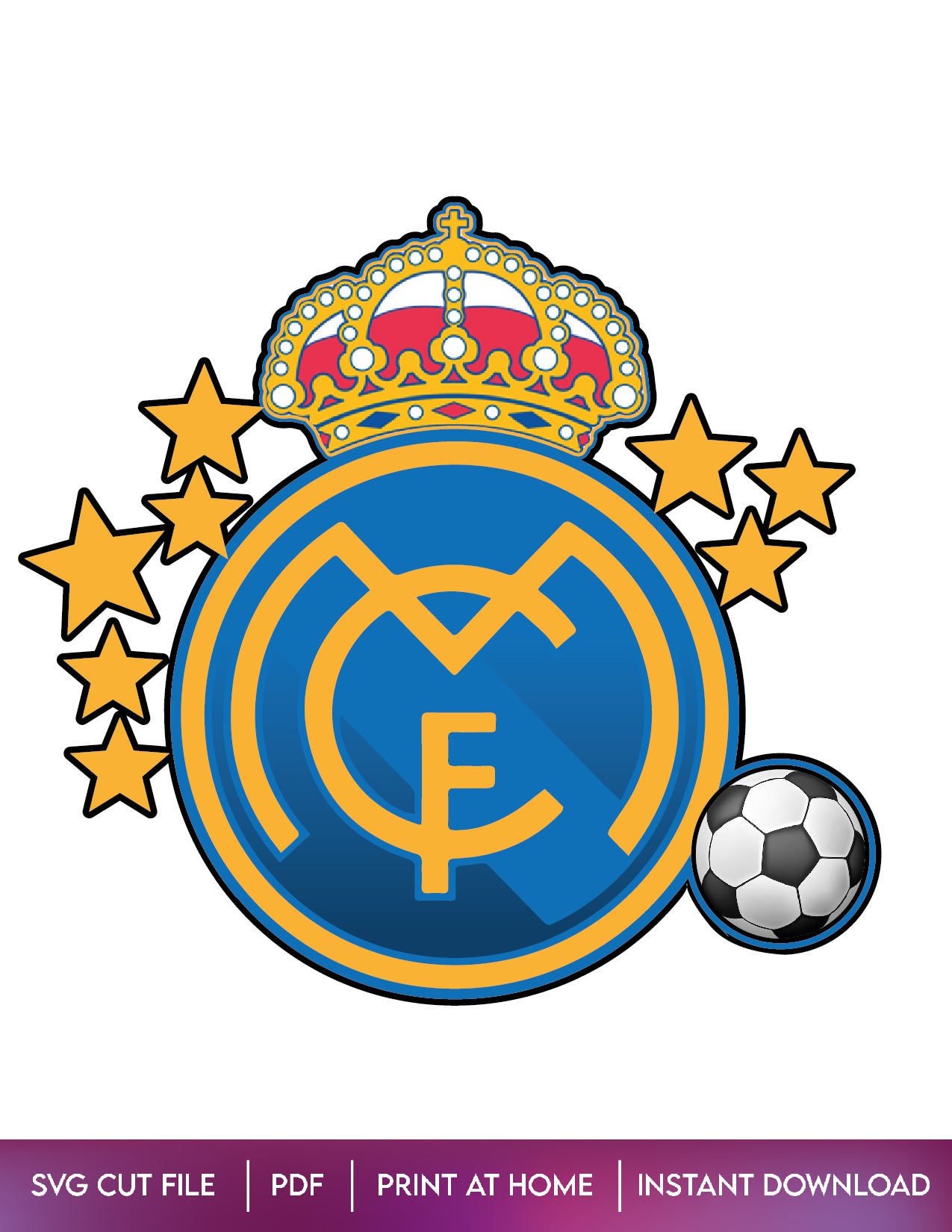 Real Madrid Cake Topper Design