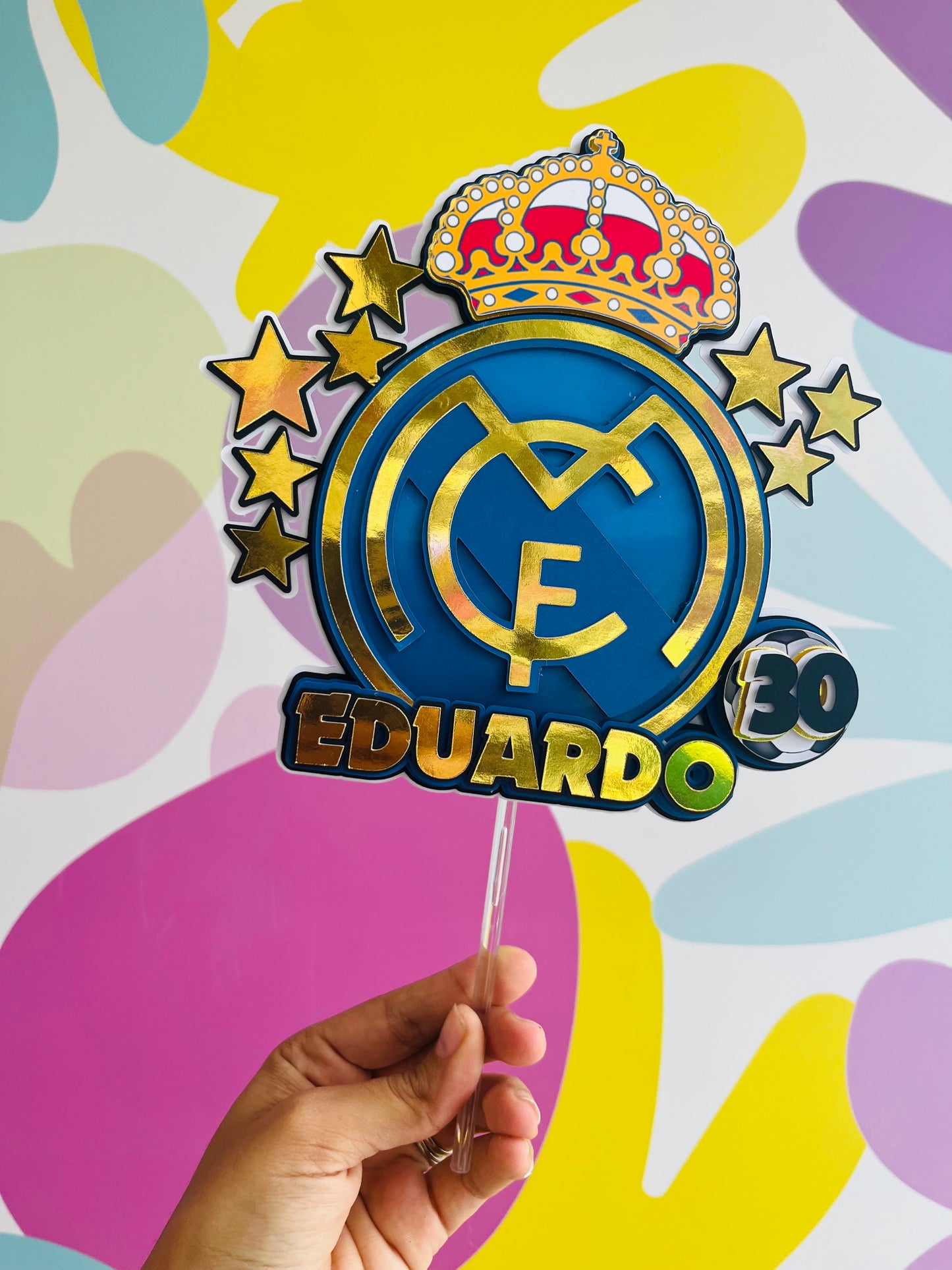 Real Madrid Cake Topper Design