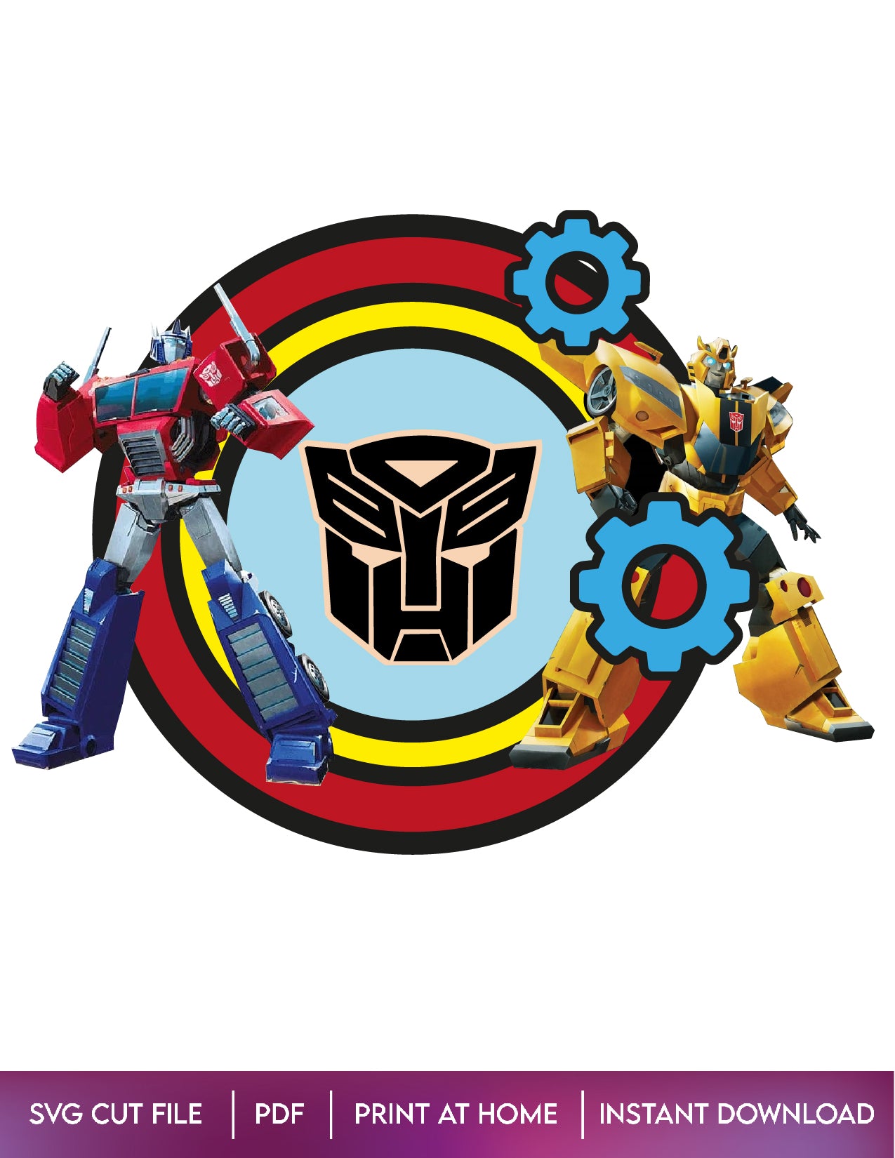 Transformers Cake Topper Design