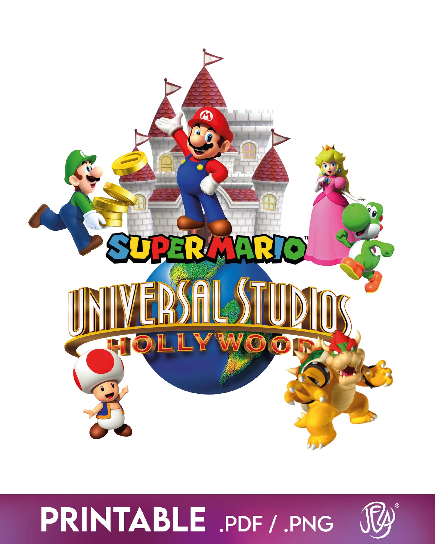 Universal Mario Shirt Design