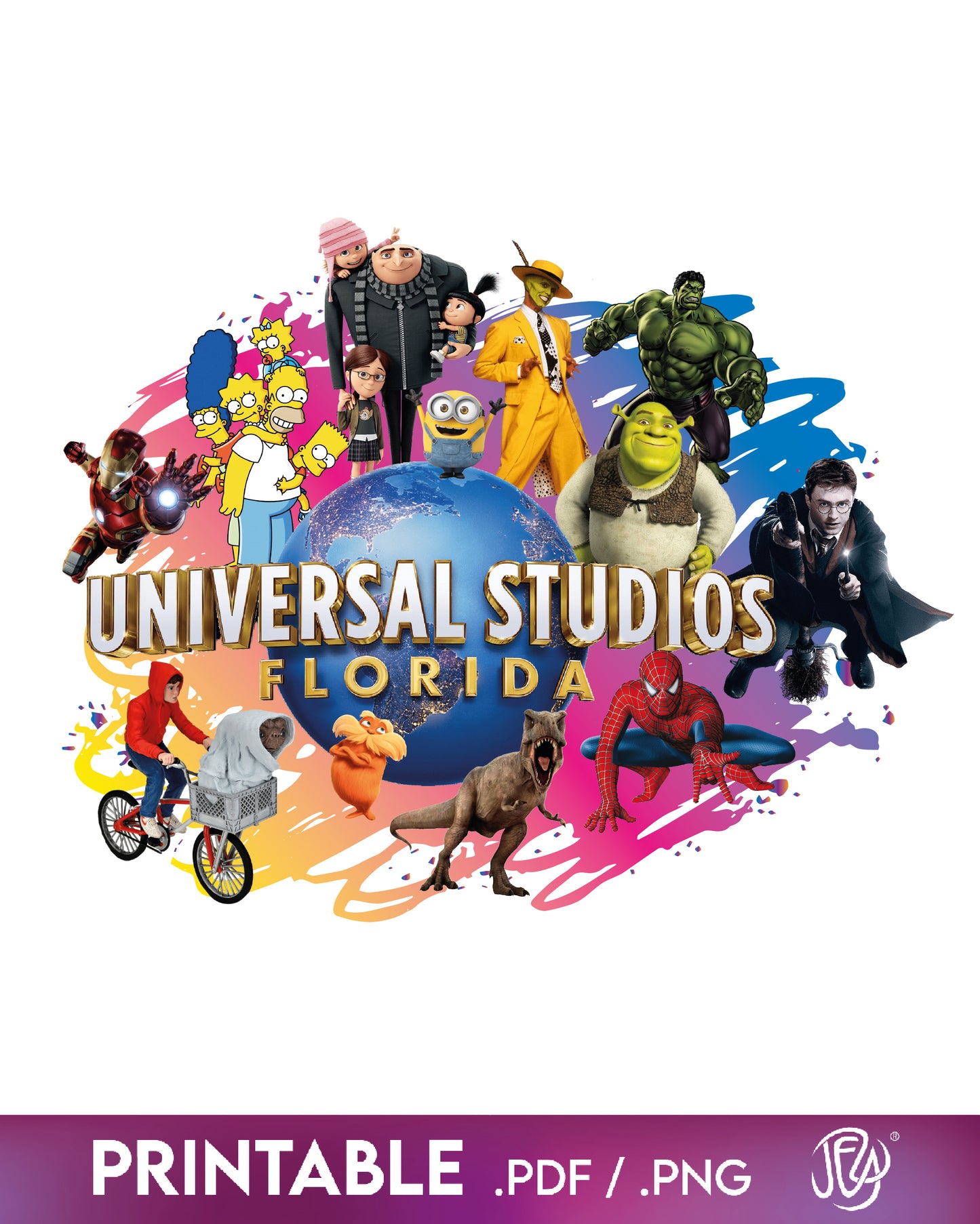 Universal Studios Shirt Design Complete