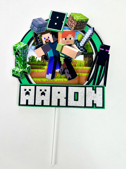 Minecraft Cake Topper Design