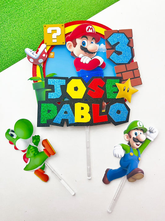 Mario Bross Cake Topper Design