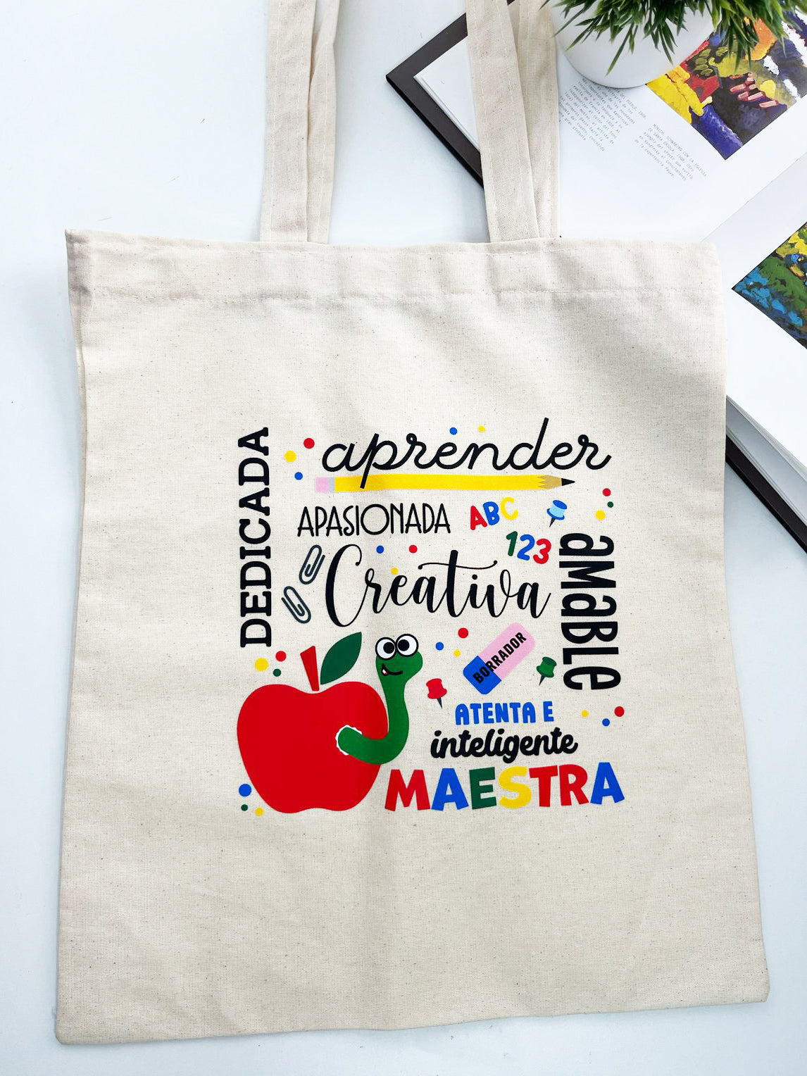Bolsa Manta Feliz día del maestro collage
