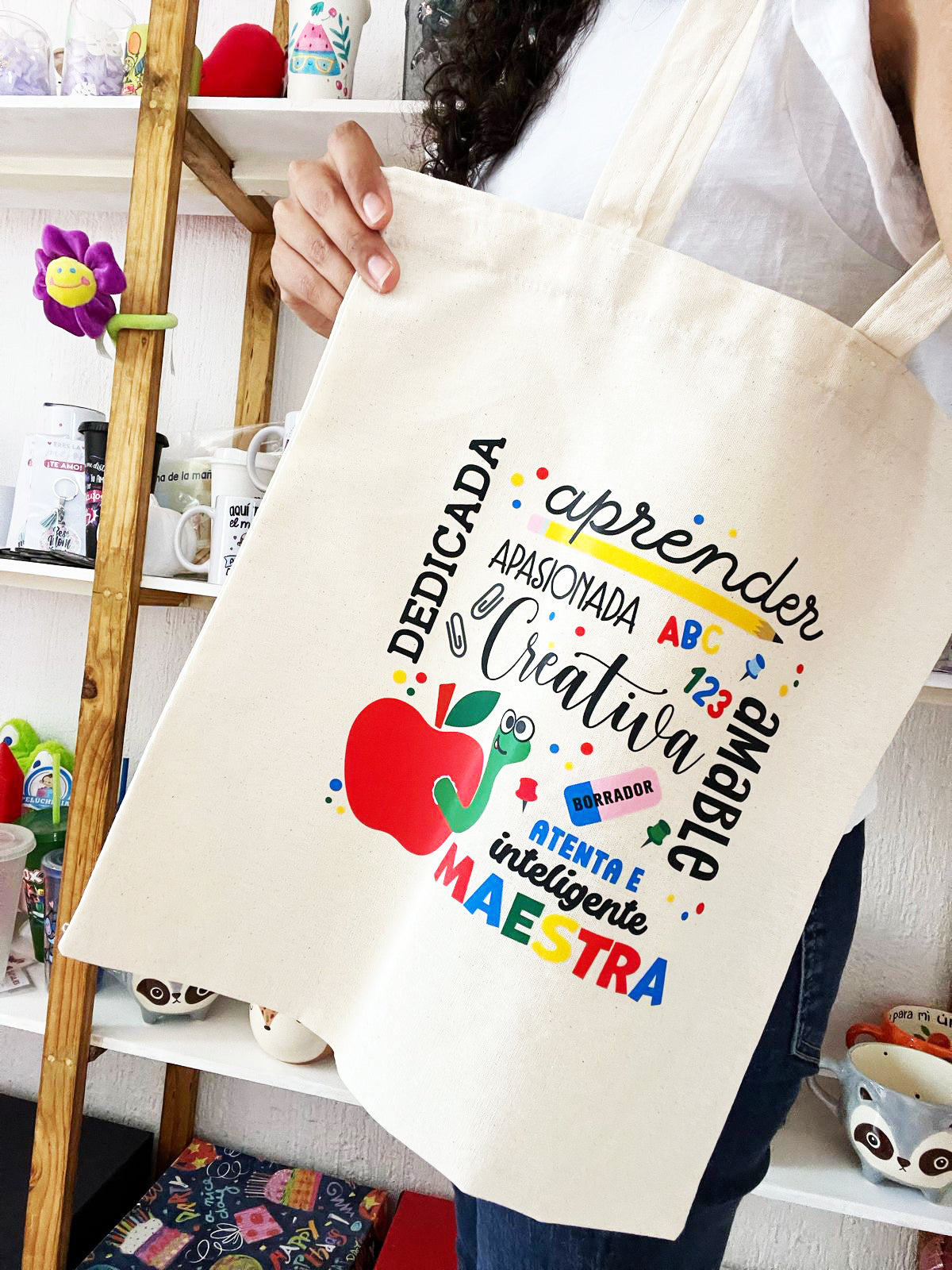 Bolsa Manta Feliz día del maestro collage
