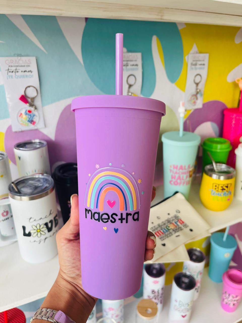 Vaso mate plástico Maestra